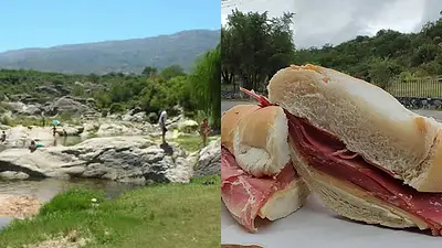 Paisaje de Falda del Carmen y un sándwich Paisaje de Falda del Carmen y un sándwich