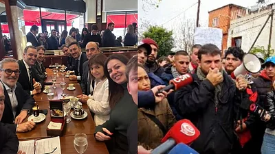 Desayuno cargado: el Gabinete en un bar, mientras la gente pide que liberen la comida Desayuno cargado: el Gabinete en un bar, mientras la gente pide que liberen la comida