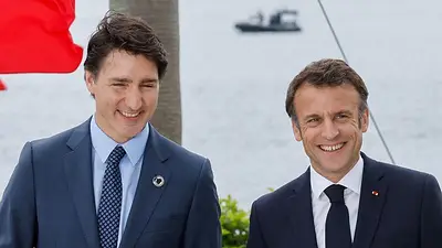 Macron presionó a Canadá para que suavizara las sanciones a Rusia y ayudar a Airbus Macron presionó a Canadá para que suavizara las sanciones a Rusia y ayudar a Airbus