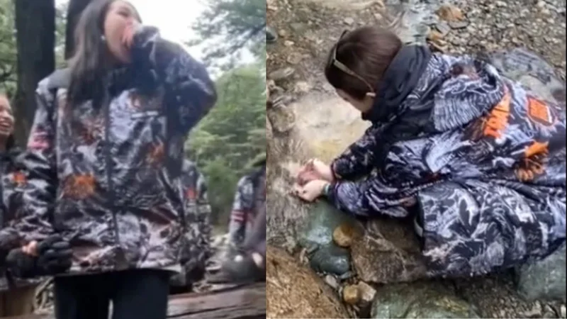 Tomó agua en un lago de Bariloche y luego hizo un asqueroso descubrimiento: "Tragedia".