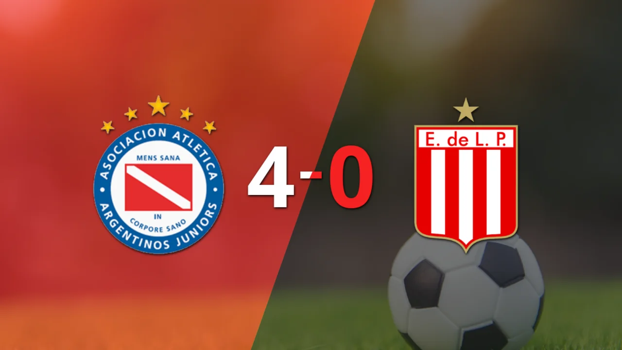 Tomás Molina impulsó la victoria de Argentinos Juniors frente a Estudiantes con dos goles 