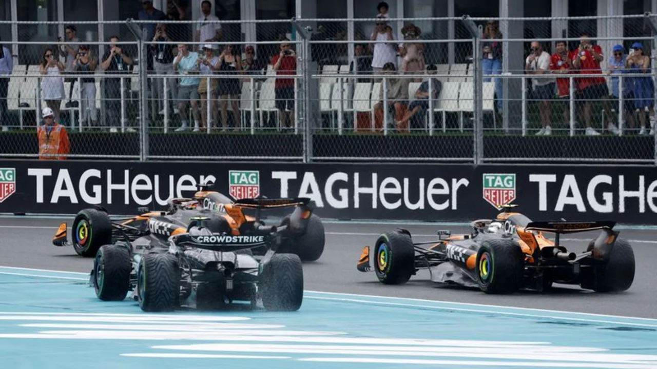 Norris gana el sprint del GP de Miami y recorta ventaja de Piastri en un punto
