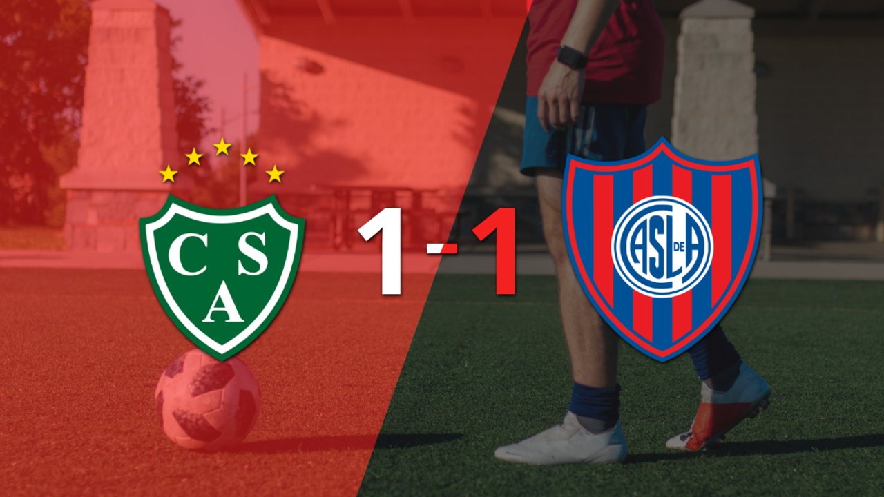 Sarmiento empata sobre el final con gol de Agustín Molina