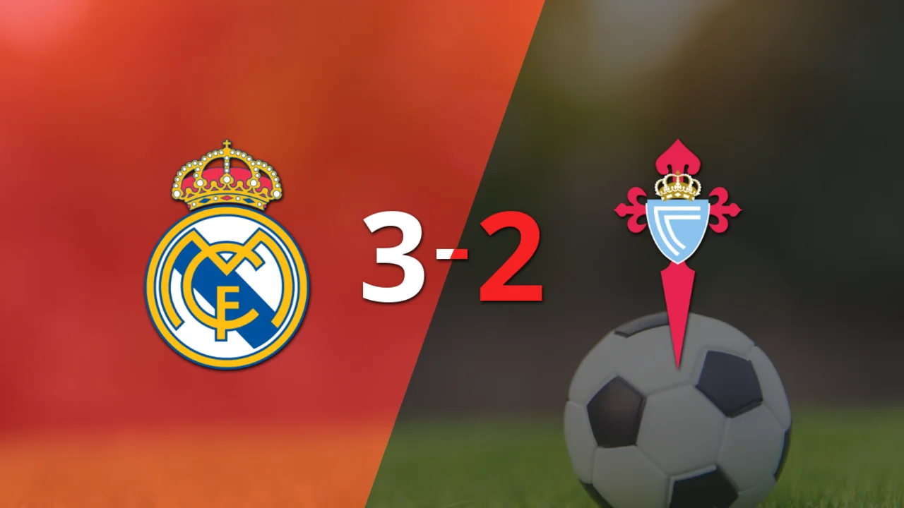 Doblete de Kylian Mbappé guió el triunfo de Real Madrid sobre Celta