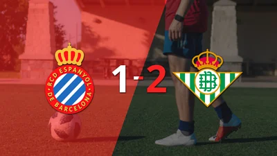 Betis logró dar vuelta el marcador y vencer 2-1 a Espanyol con gol agónico Betis logró dar vuelta el marcador y vencer 2-1 a Espanyol con gol agónico