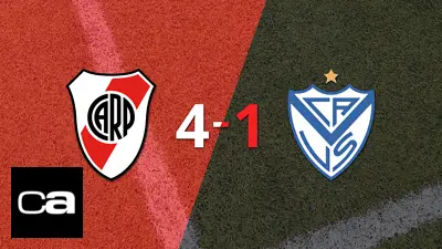 River Plate liquidó con una goleada a Vélez por 4 a 1 River Plate liquidó con una goleada a Vélez por 4 a 1