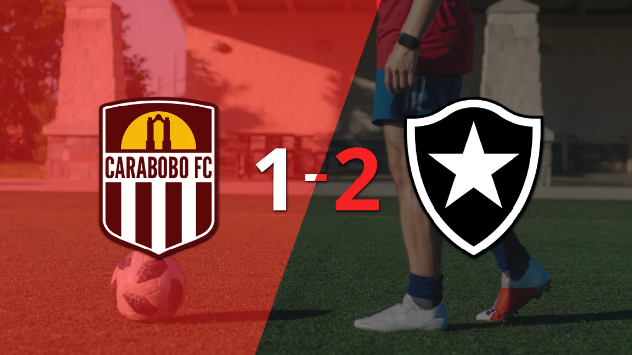 Botafogo consigue una estrecha victoria de 2 a 1 sobre Carabobo con un gol agónico