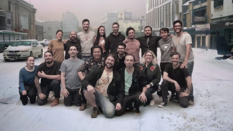Equipo de UNSAM en set de El Eternauta.