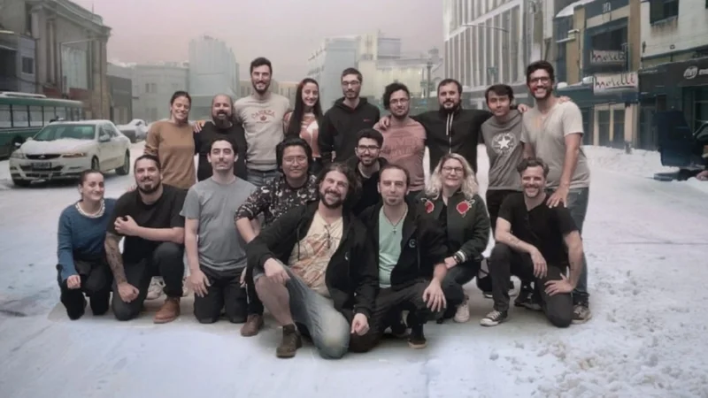 Equipo de UNSAM en set de El Eternauta.