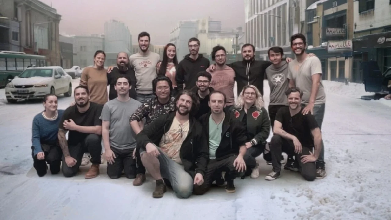 Equipo de UNSAM en set de El Eternauta.