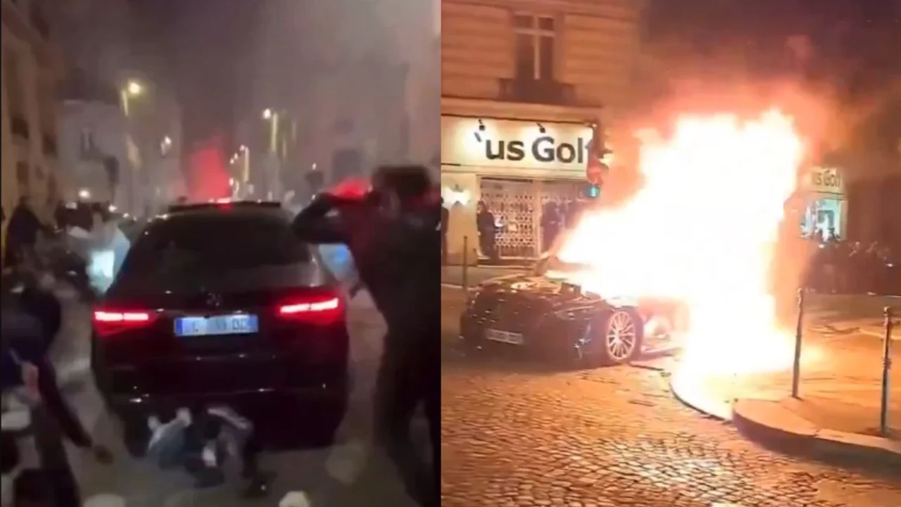Qué pasó con los hinchas del PSG y por qué se volvieron virales en redes sociales. Qué auto atropelló a los hinchas del PSG y qué pasó en las calles.