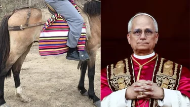 Arriba de un caballo: furor por la foto del Papa León XIV que se hizo viral