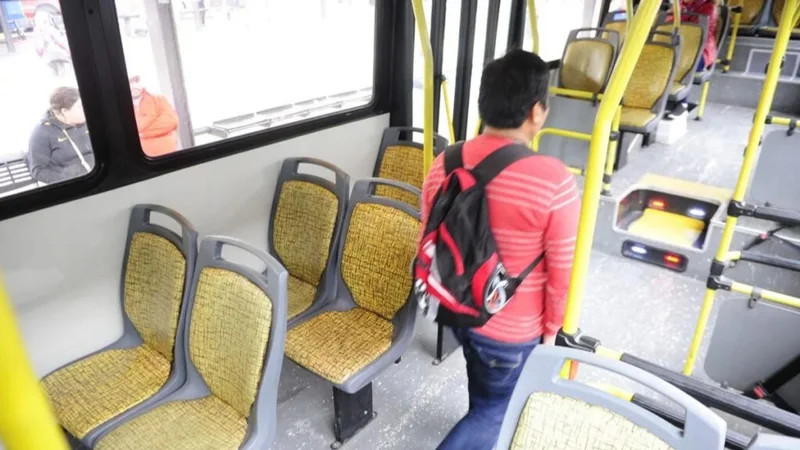 Una persona en el colectivo