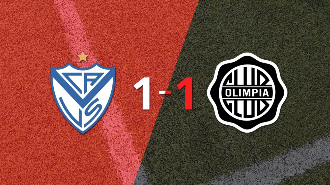Sobre el final, Hugo Fernández marcó el gol del empate entre Olimpia y Vélez