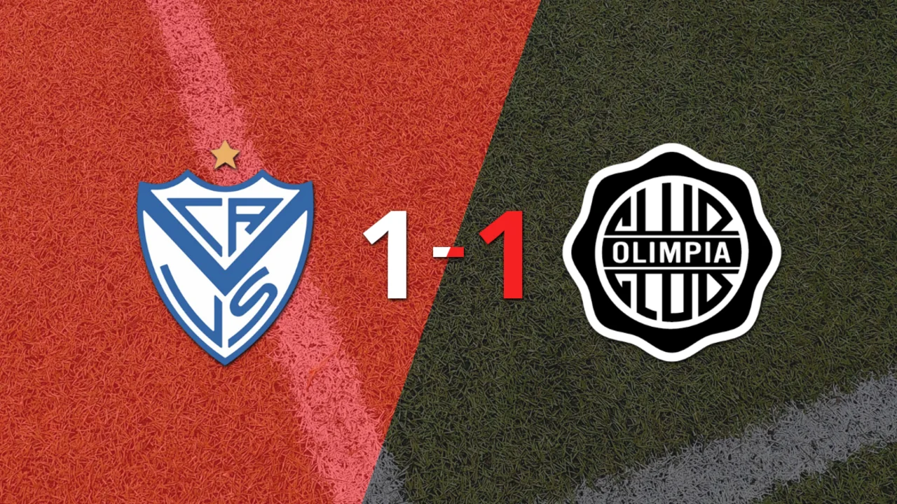 Sobre el final, Hugo Fernández marcó el gol del empate entre Olimpia y Vélez