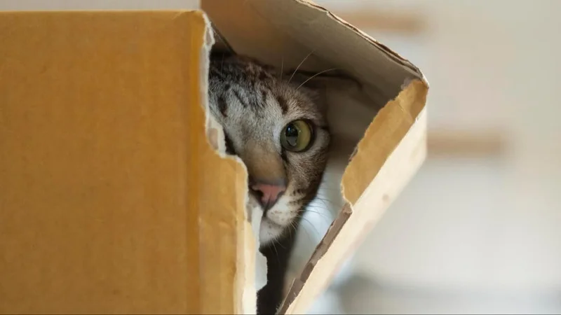 gatos, animales, cajas, cartón, bolsas, mascotas