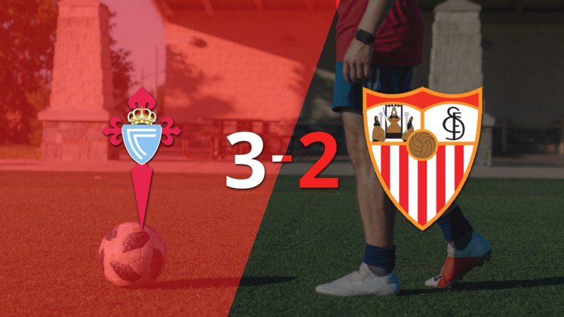 A puro gol, Celta se quedó con la victoria frente a Sevilla por 3 a 2