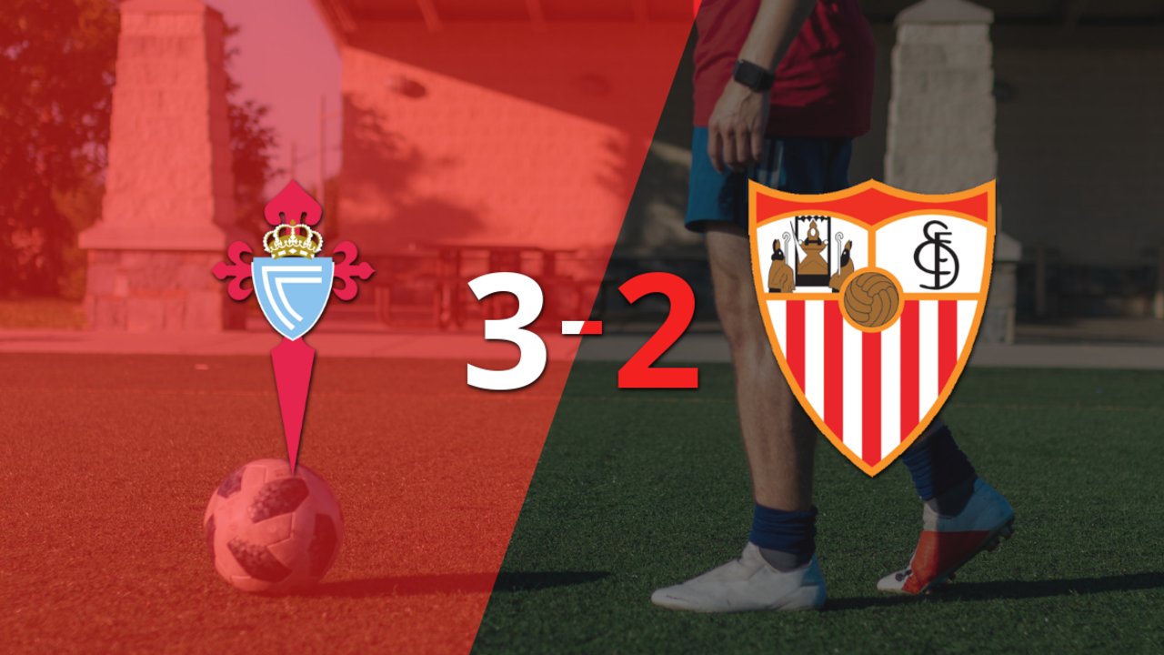A puro gol, Celta se quedó con la victoria frente a Sevilla por 3 a 2