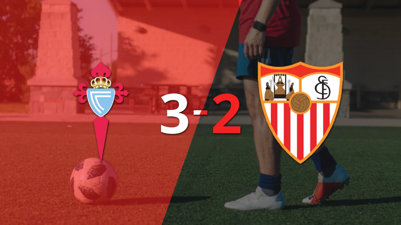 A puro gol, Celta se quedó con la victoria frente a Sevilla por 3 a 2