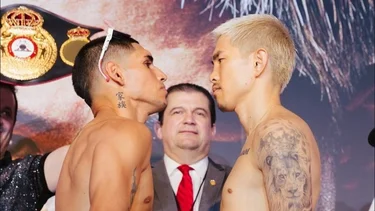 Boxeo: el Puma Martínez y Kazuto Ioka se sacaron chispas en el pesaje y están listos para pelear