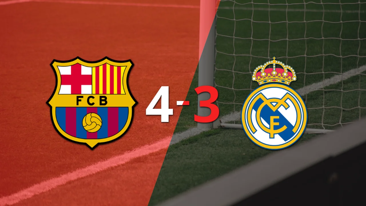 Barcelona remontó y le ganó 4 a 3 a Real Madrid en el Clásico