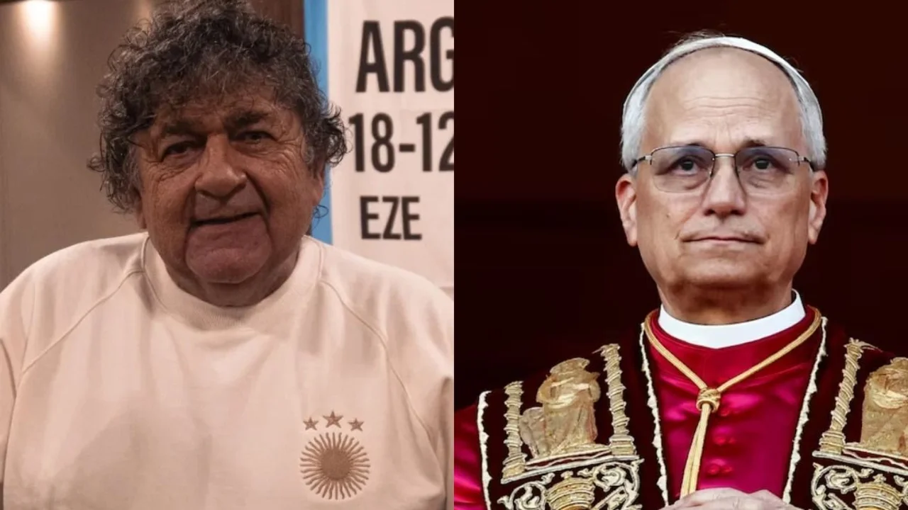 Cacho Deicas foto con IA del Papa Leon XIV