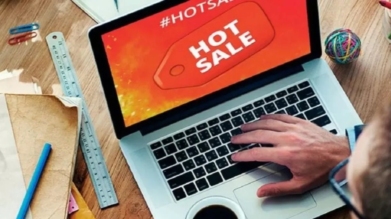 Logo del Hot Sale en una computadora