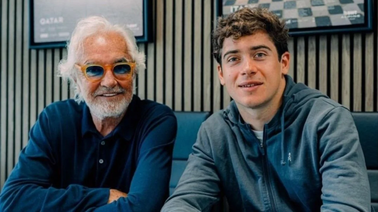 Flavio Briatore y Franco Colapinto.