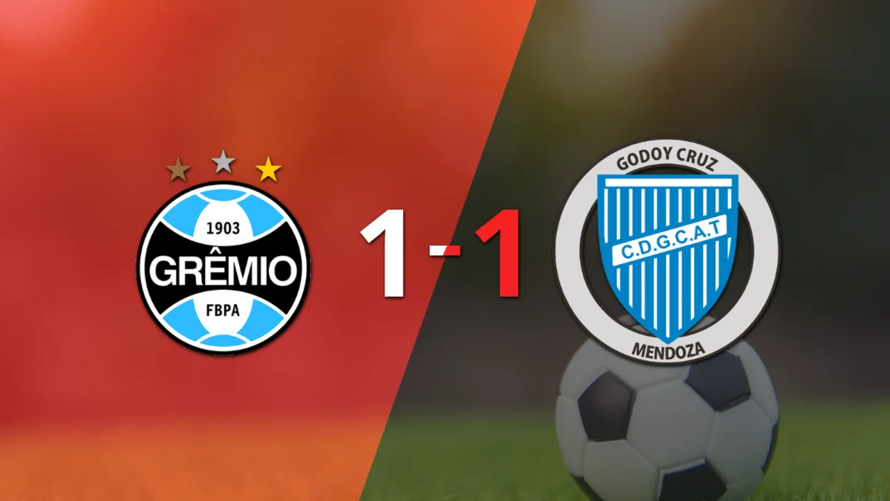 Grêmio resolvió su juego de la fecha 5 del grupo D con un empate 1-1 frente a Godoy Cruz