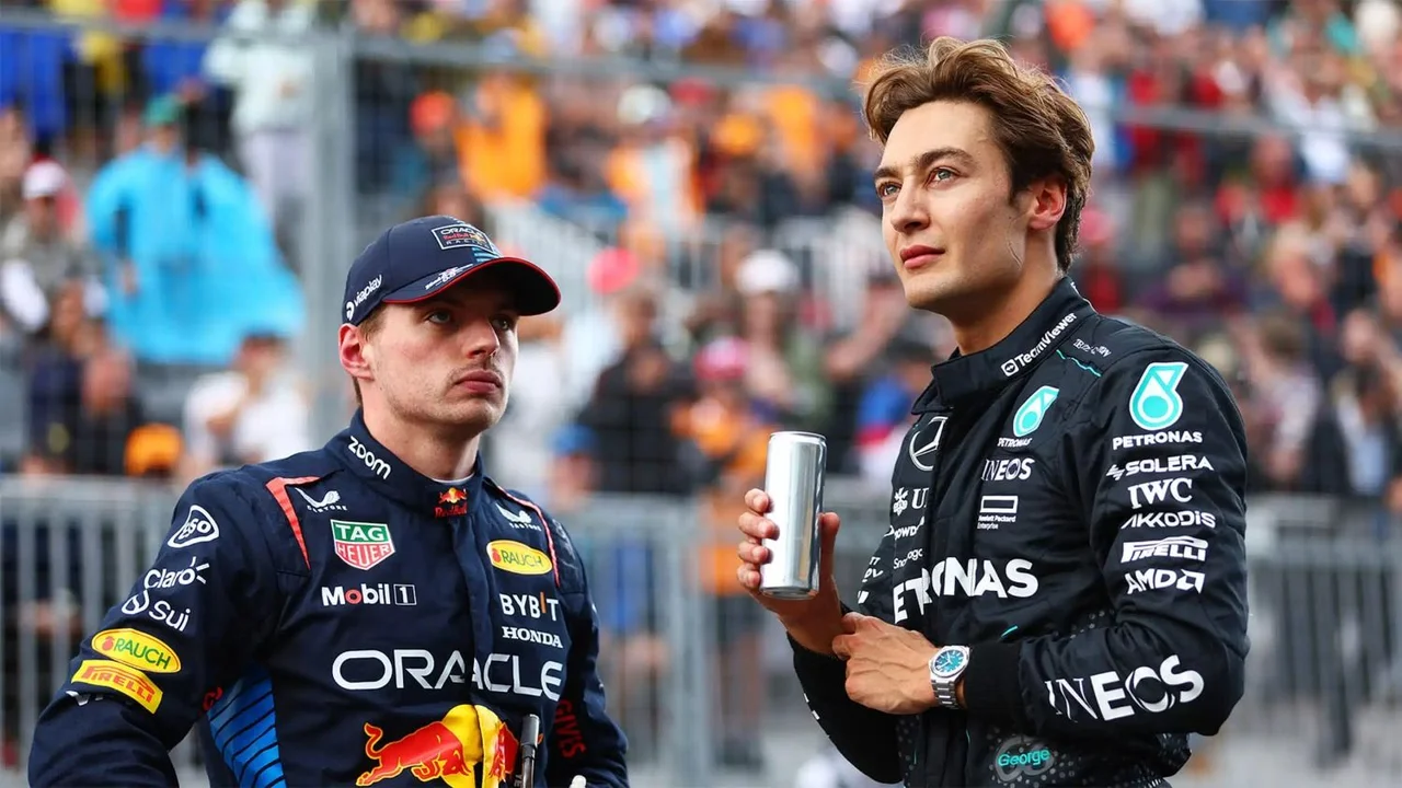 Max Verstappen y George Russell.