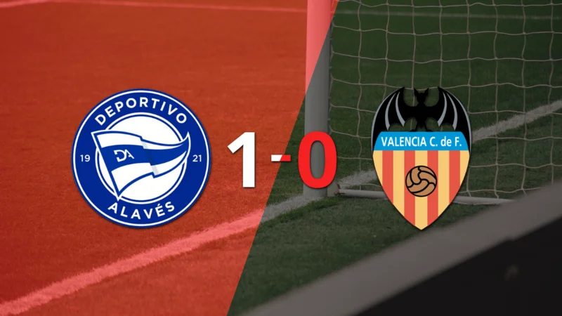 Con un solo gol de penal, Alavés derrotó a Valencia en el estadio el Mendi