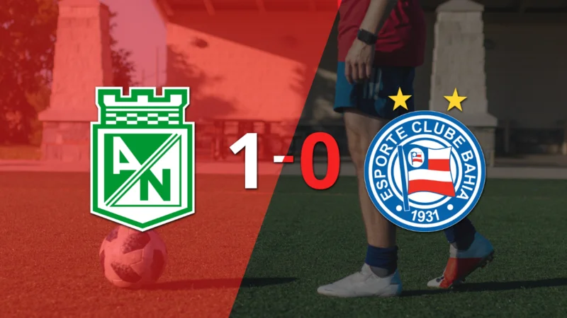 A At. Nacional le alcanzó con un gol para derrotar a Bahia en el estadio Atanasio Girardot