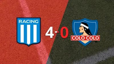 Racing Club le pasó por encima a Colo Colo con doblete de Adrián Martínez Racing Club le pasó por encima a Colo Colo con doblete de Adrián Martínez