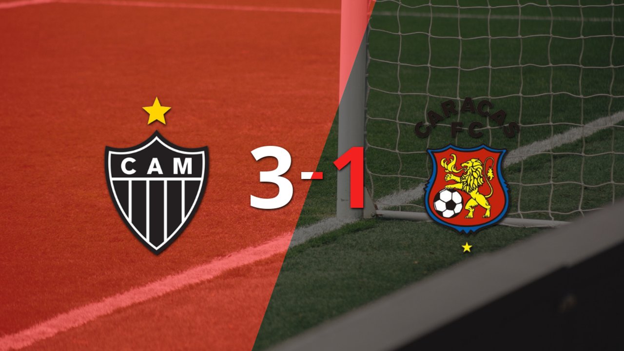 Atlético Mineiro logra una victoria de 3-1 sobre Caracas