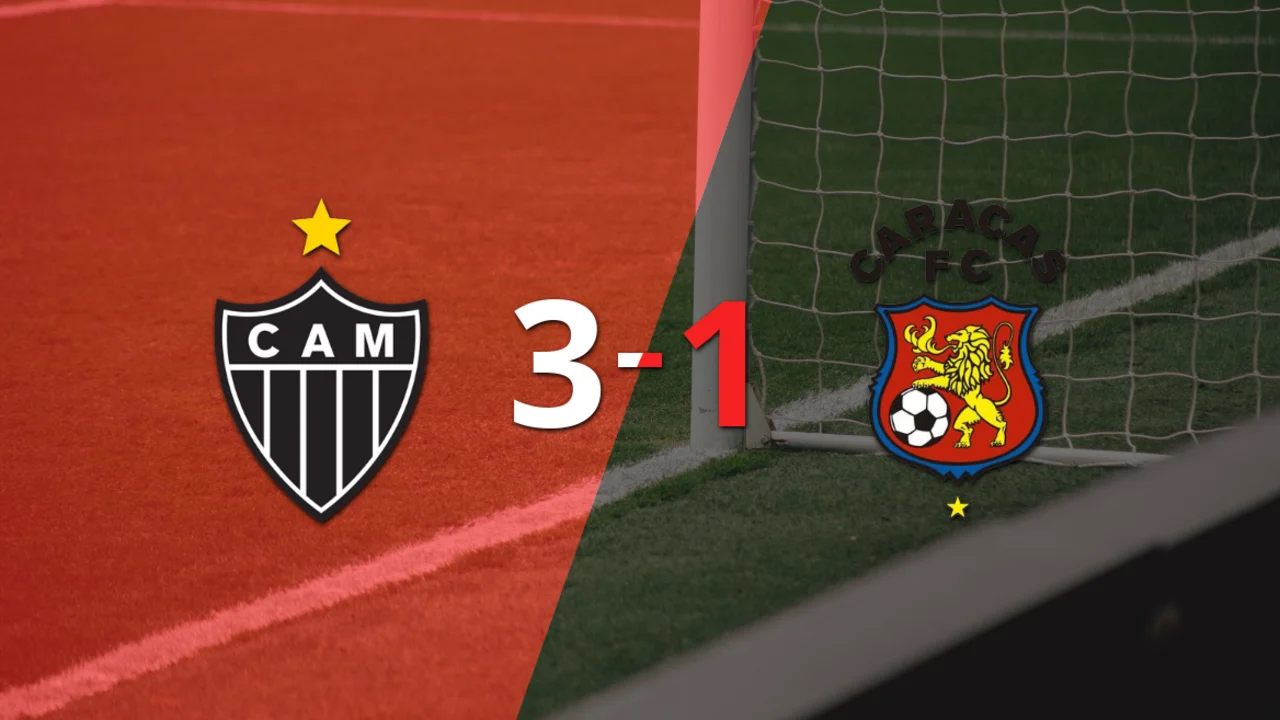 Atlético Mineiro logra una victoria de 3-1 sobre Caracas