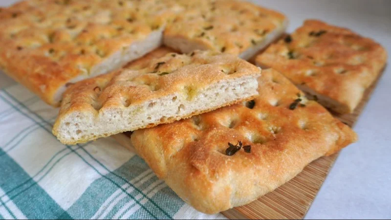 Focaccia sin gluten.