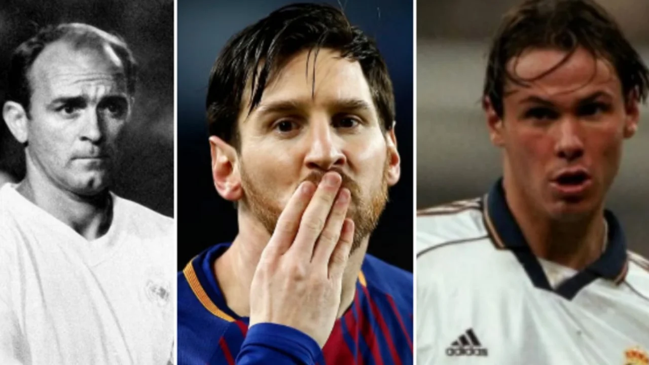 Alfredo Di Stefano, Lionel Messi y Fernando Redondo