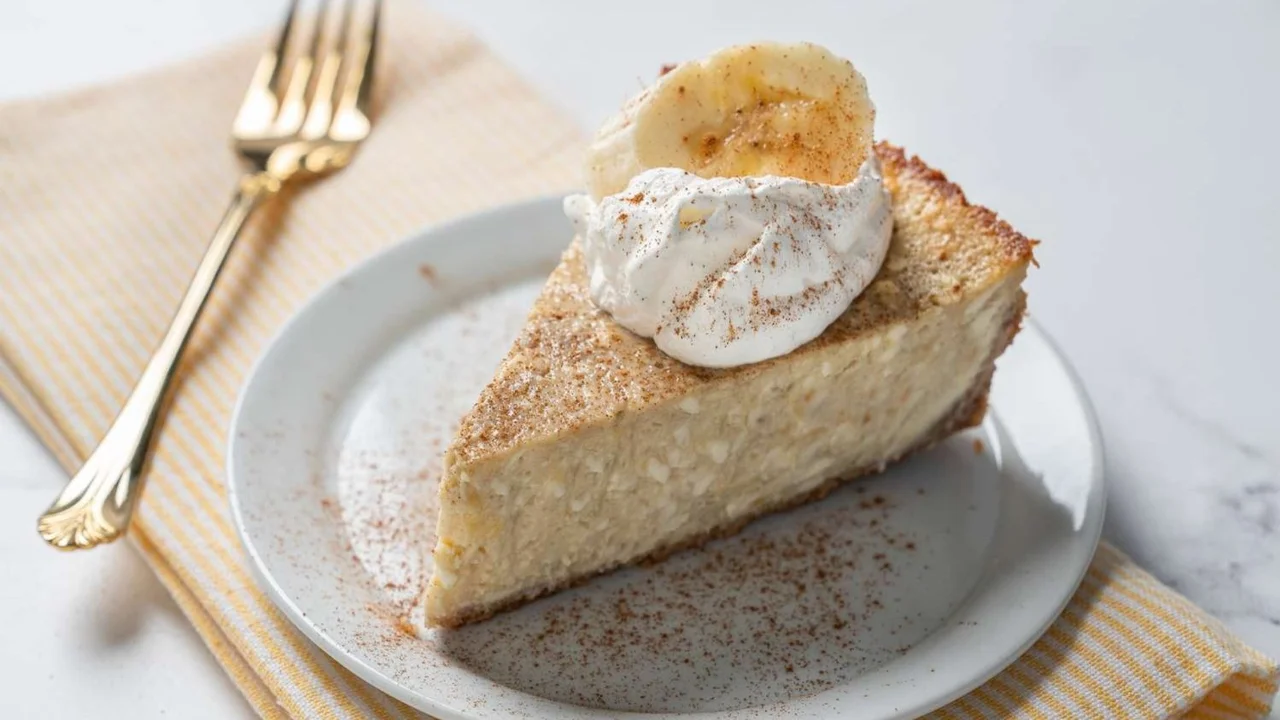 Receta de cheesecake de banana sin gluten ni azúcar