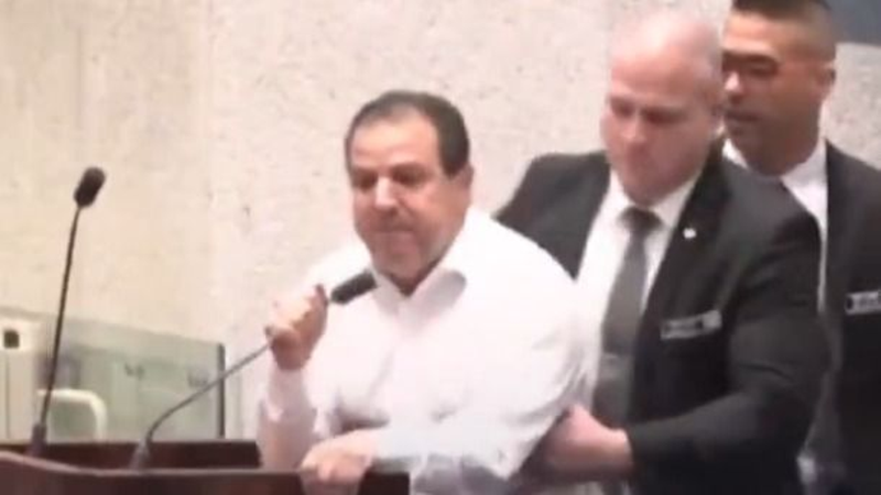 Sacan a la fuerza a un parlamentario israelí que denunció la destrucción de Gaza