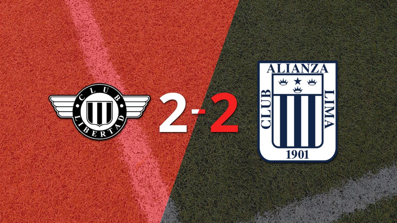 Libertad y Alianza Lima firman un empate en dos