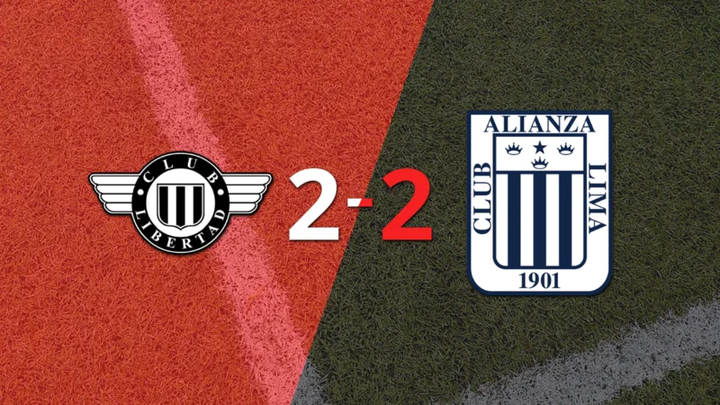 Libertad y Alianza Lima firman un empate en dos