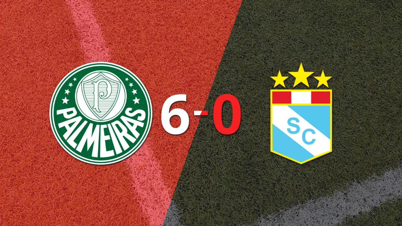 Palmeiras le pasó por encima a Sporting Cristal con doblete de José Manuel López