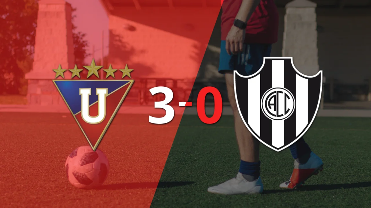 Con doblete de Lisandro Alzugaray, Liga de Quito liquidó 3-0 a Central Córdoba (SE)