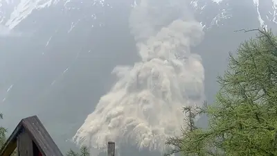 El ejército de Suiza busca a un hombre desaparecido tras el desplome de un glaciar El ejército de Suiza busca a un hombre desaparecido tras el desplome de un glaciar