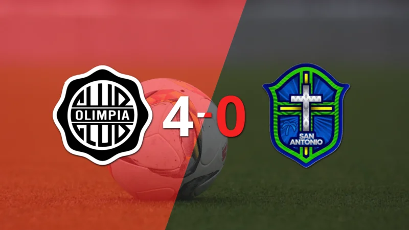 Olimpia fue imparable y goleó 4 a 0