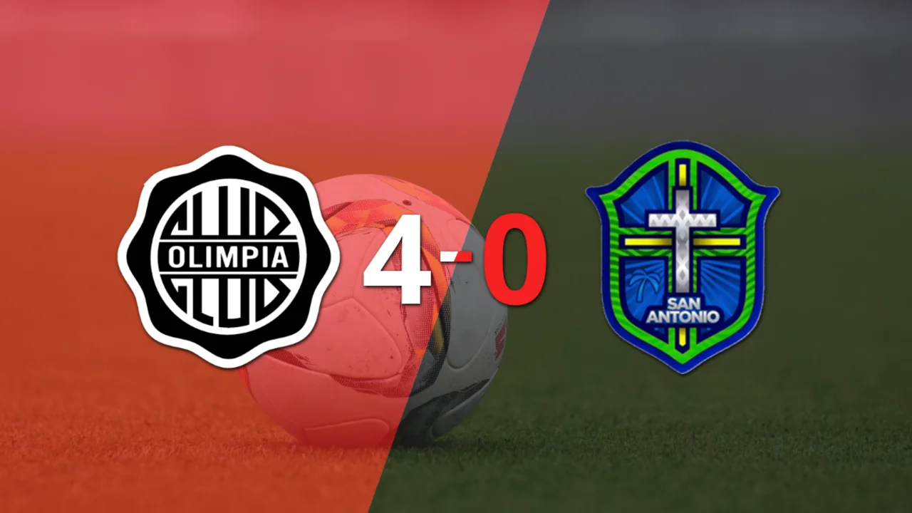 Olimpia fue imparable y goleó 4 a 0