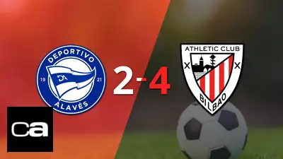 Con doblete de Nico Williams, Athletic Bilbao derrotó 4-2 a Alavés Con doblete de Nico Williams, Athletic Bilbao derrotó 4-2 a Alavés