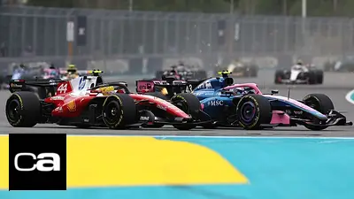 Lewis Hamilton vs. Franco Colapinto en el GP de Miami 2026. Lewis Hamilton vs. Franco Colapinto en el GP de Miami 2026.