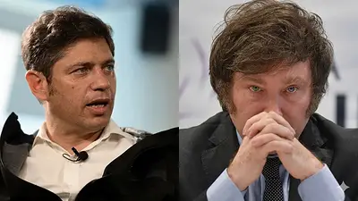 Duelo Milei vs. Kicillof en el Conurbano: un día después de la Ley de Tierras, una encuesta arrojó que Axel gana en 21 de 24 municipios Duelo Milei vs. Kicillof en el Conurbano: un día después de la Ley de Tierras, una encuesta arrojó que Axel gana en 21 de 24 municipios