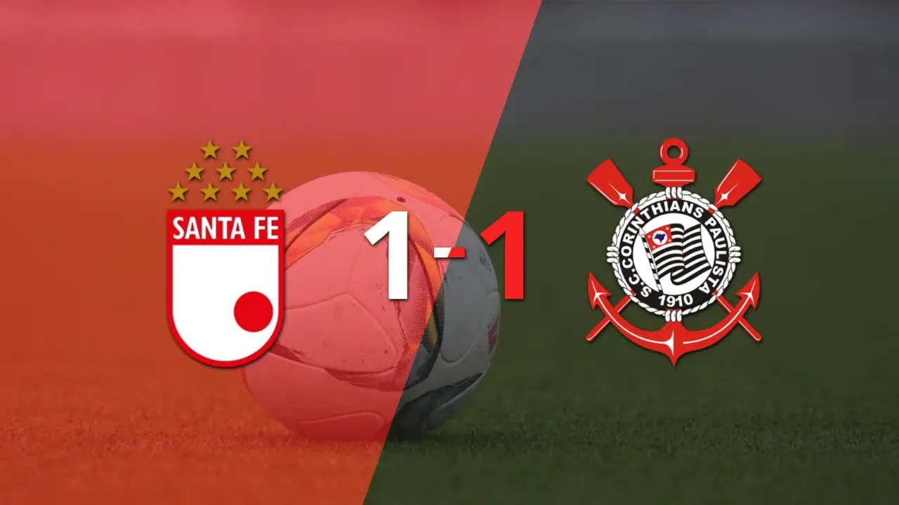 Corinthians rescató un empate agónico frente a Santa Fe